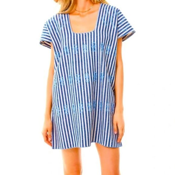 Tuckernuck Dresses & Skirts - TUCKERNUCK Blue Stripe Mini Sullivan
Embroidered Canvas Kaftan
MM19